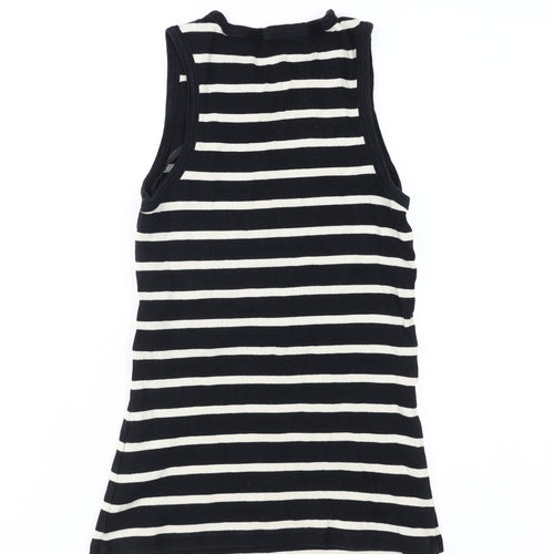 BShirt Women's Black Striped Jersey Tank, Size 10