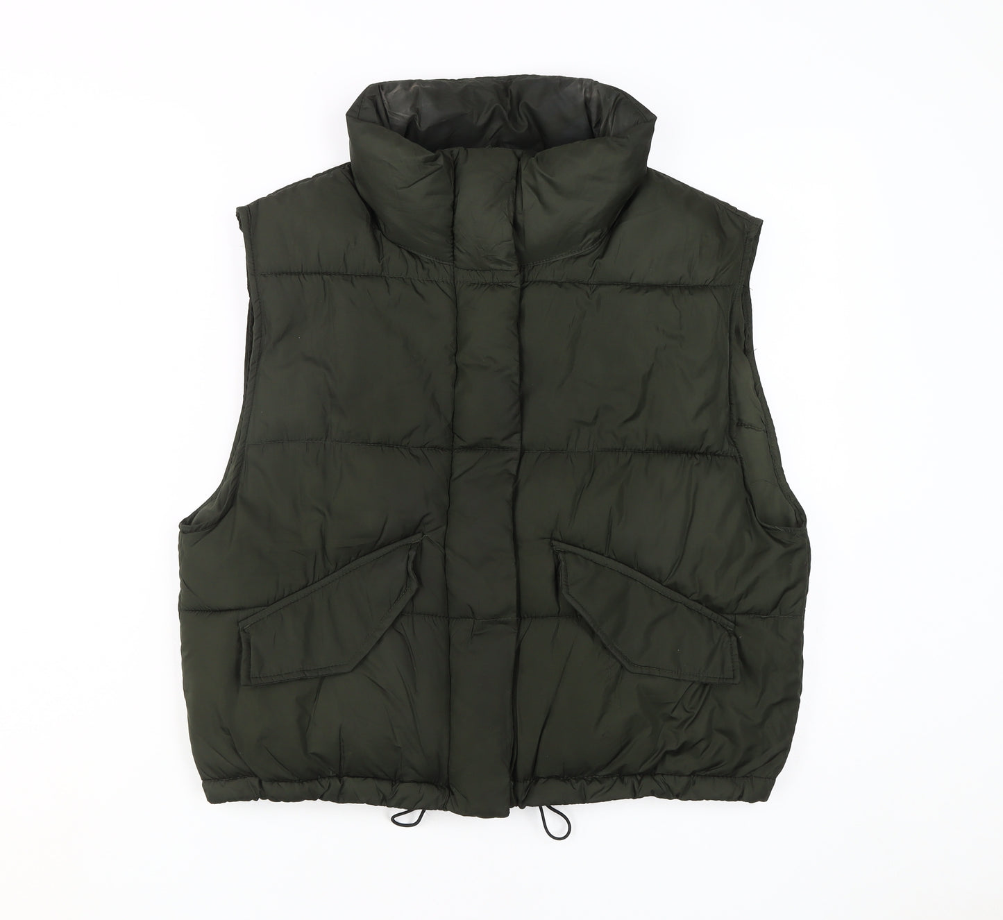 H&M Women’s Green Puffer Waistcoat, S, Outdoor