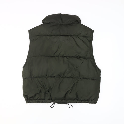 H&M Women’s Green Puffer Waistcoat, S, Outdoor