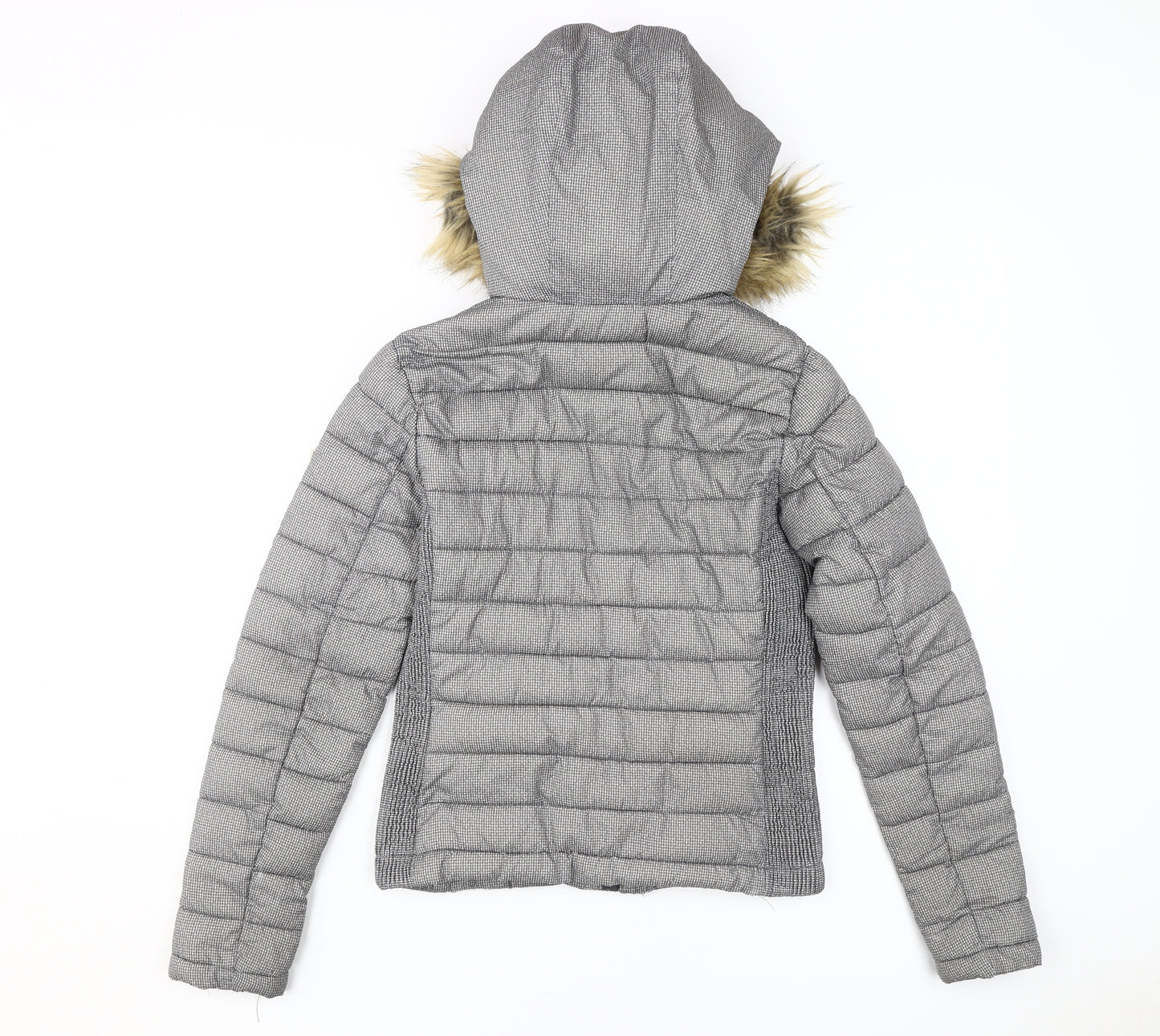 Superdry Women's Grey Puffer Jacket 2XS Winter