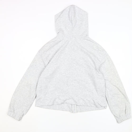 Stradivarius Women's Grey Full Zip Hoodie XS