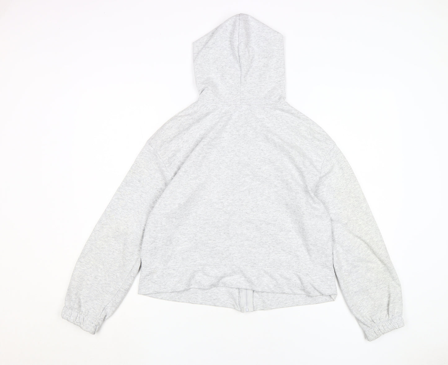 Stradivarius Women's Grey Full Zip Hoodie XS