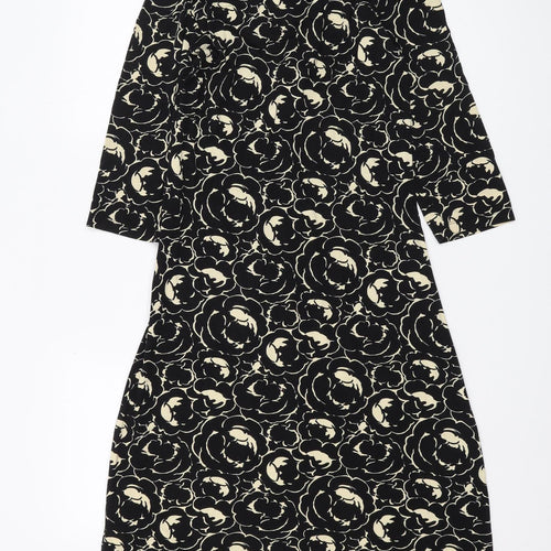 L.K. Bennett Women's Black Floral Shift Dress