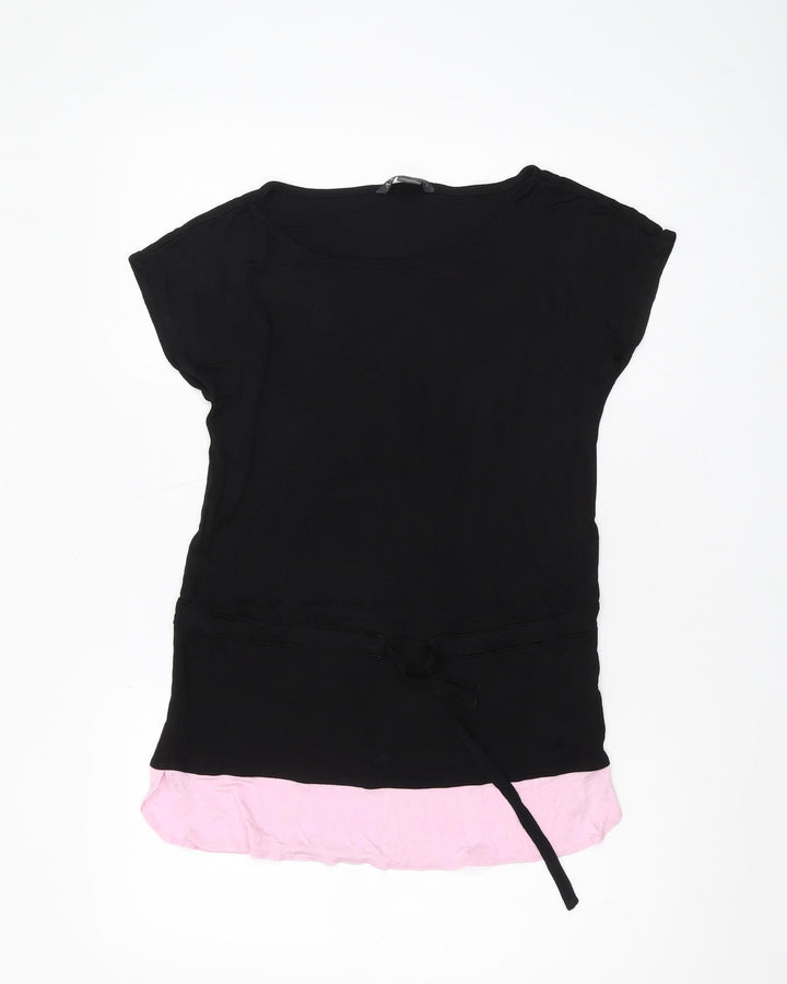 Armani Exchange Women's Black Tunic, Short Sleeve, S