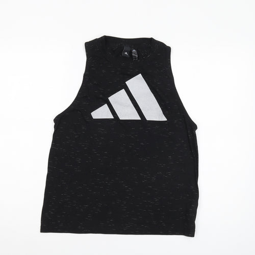 Adidas Unisex Black Tank Top UK Size S Polyester