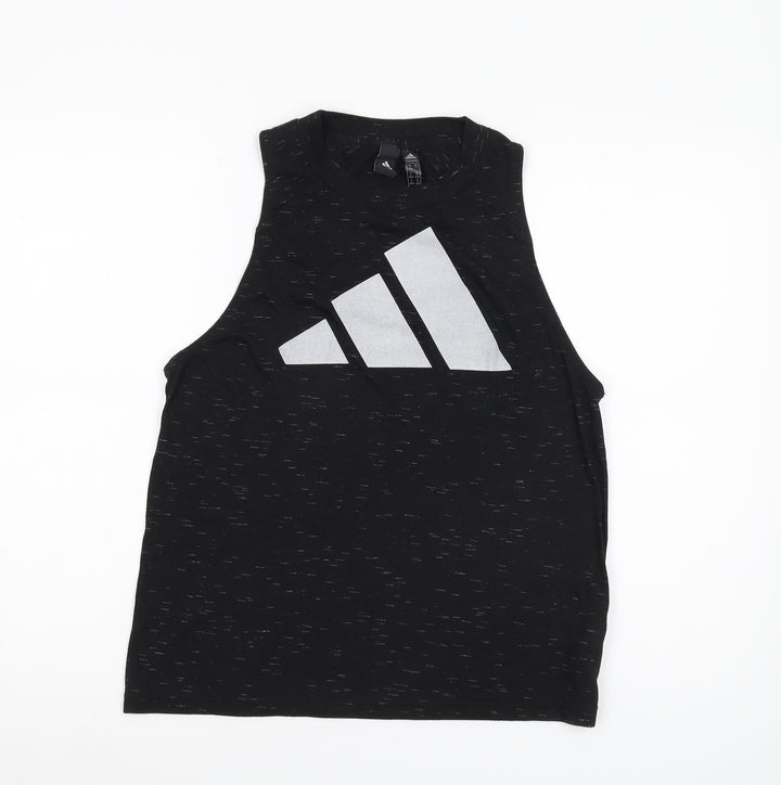 Adidas Unisex Black Tank Top UK Size S Polyester
