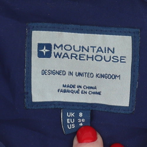 Mountain Warehouse Women's Blue Jacket Size 8 Waterproof