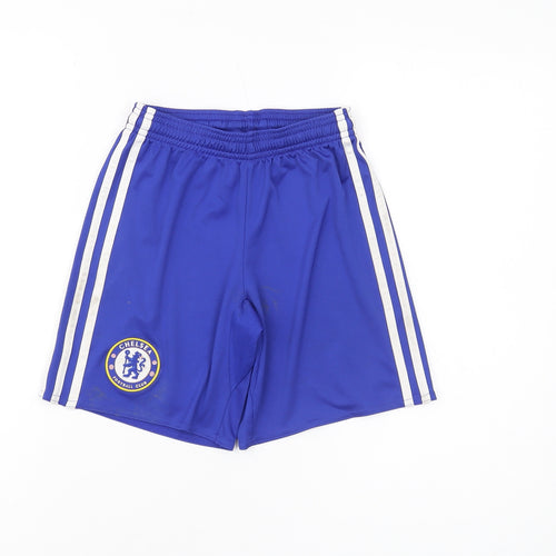 Adidas Boys Blue Athletic Shorts 9-10 Years Football Style