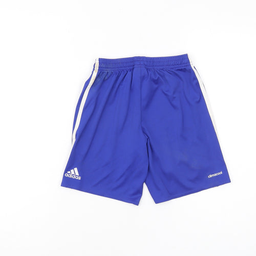 Adidas Boys Blue Athletic Shorts 9-10 Years Football Style