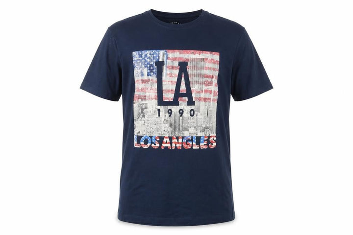 Jack & Jones Men's Blue Graphic Print T-Shirt S