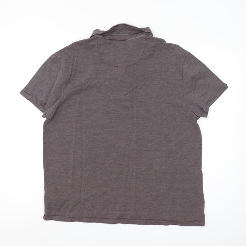 Jasper Conran Men's Purple Striped Polo Shirt - L