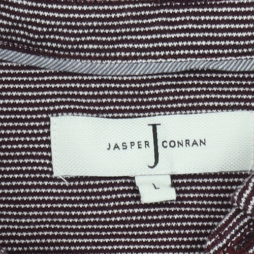 Jasper Conran Men's Purple Striped Polo Shirt - L