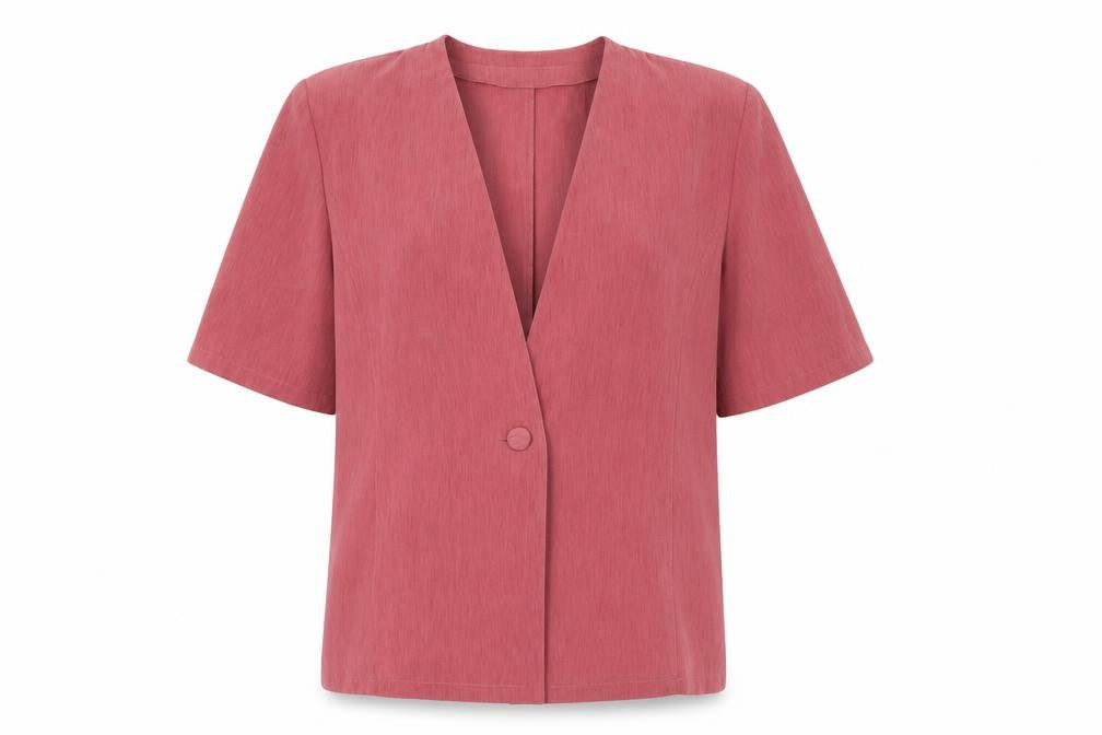 Windsmoor Women Red Short Sleeve V-Neck Top Size 14