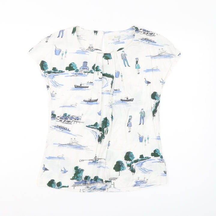 Boden Women's Multicoloured Floral Blouse UK 6
