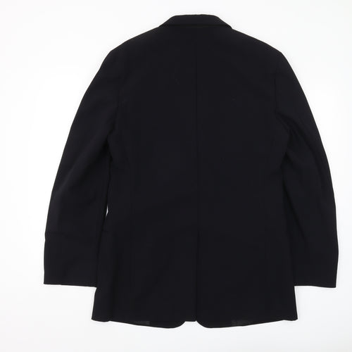 DKNY Men's Black Wool Blazer 40R - Classic Business Jacket