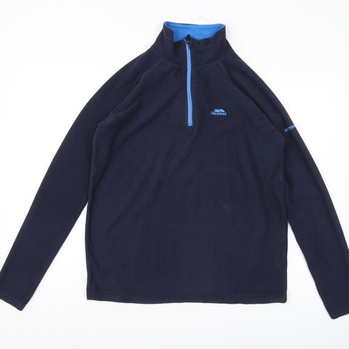Trespass Men's Blue Fleece Sweatshirt XS 1/4 Zip