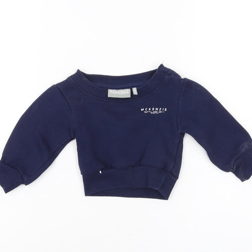 McKenzie Unisex Baby Blue Crew Neck Sweatshirt 0-3 Months
