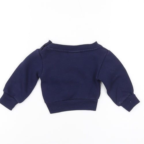 McKenzie Unisex Baby Blue Crew Neck Sweatshirt 0-3 Months