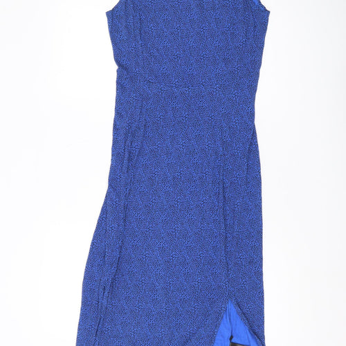 Whistles Women's Blue Sheath Midi Dress Size 12