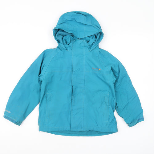 Regatta Girls Blue Parka Jacket 5-6 Years Hooded Waterproof