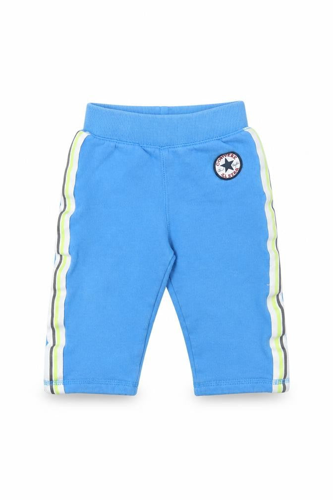 Front view of Converse unisex baby blue track pants 12 months