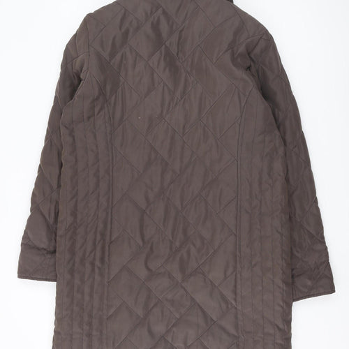Eastex Women's Brown Quilted Long Coat Size 10