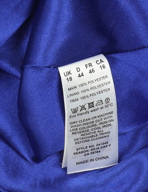 Jacques Vert Women's Blue Polka Dot Fit & Flare Dress