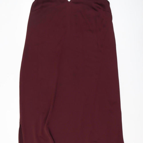 Marks and Spencer Women's Purple Slip Dress, Size 14, Midi