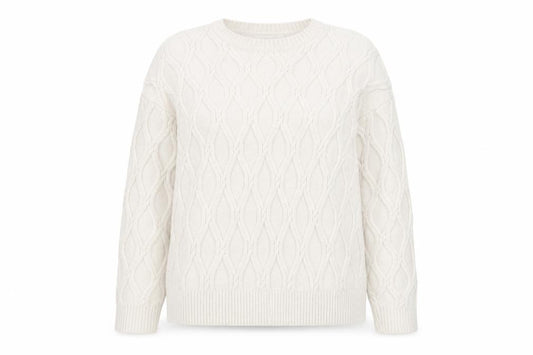Front view of Marks & Spencer Women's Ivory Crew Neck jumper XL