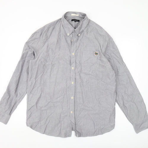 Ted Baker Men's Grey Long Sleeve Button-Up Shirt