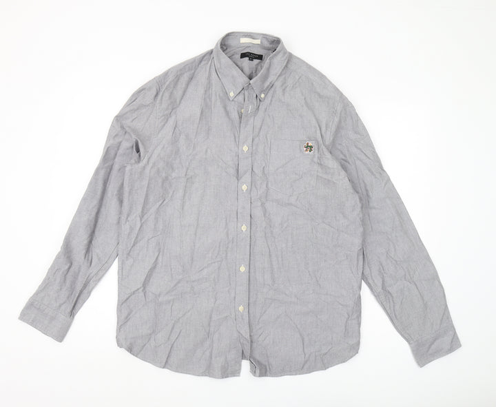 Ted Baker Men's Grey Long Sleeve Button-Up Shirt