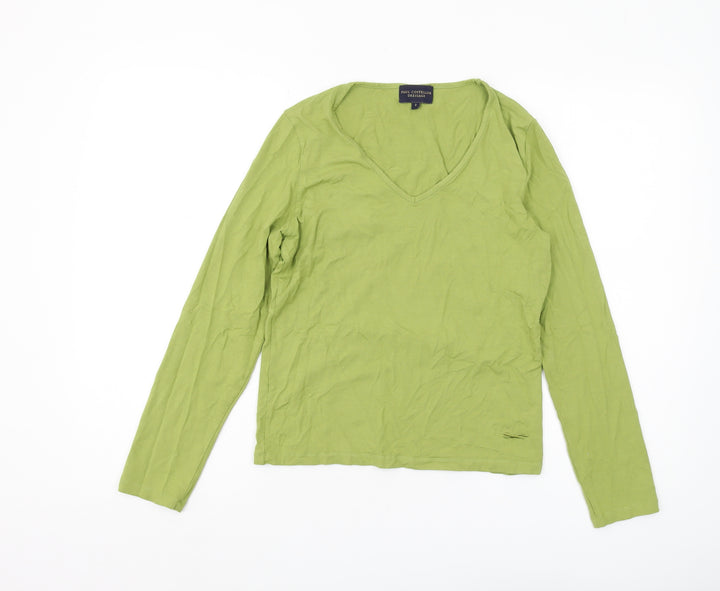 Paul Costelloe Green V-Neck Women's T-Shirt Size 4