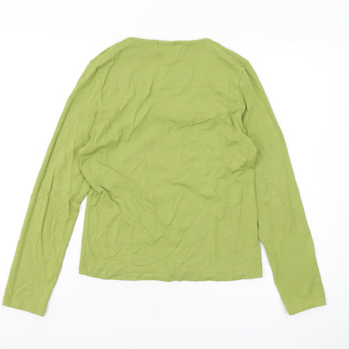Paul Costelloe Green V-Neck Women's T-Shirt Size 4