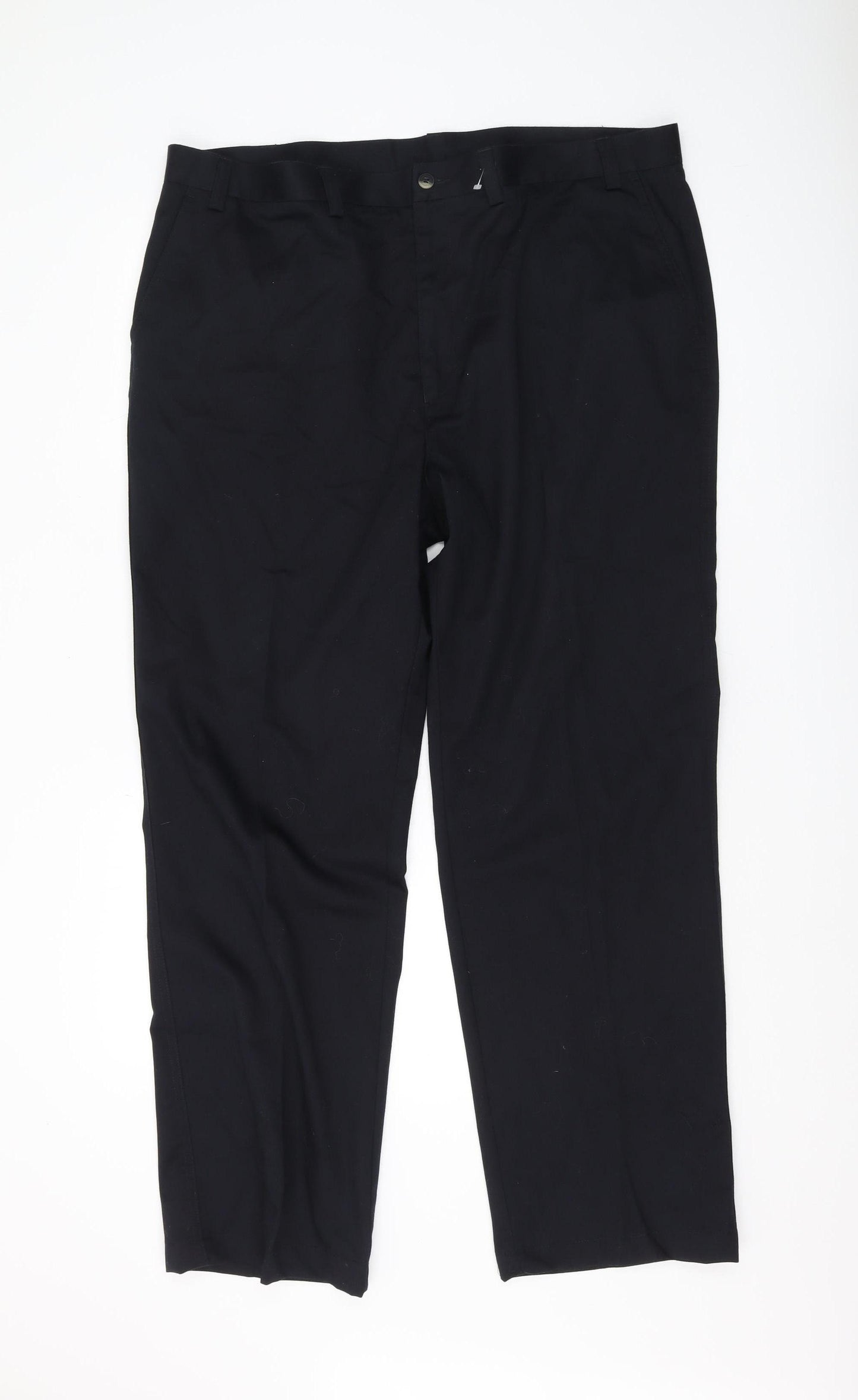 Marks and Spencer Men's Black Chino Trousers, Size 42