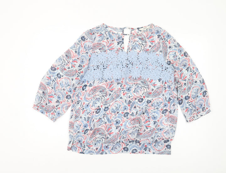 Next Women's Multicoloured Paisley Tunic Blouse Size 8