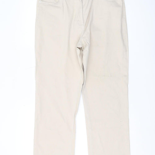 Damart Women's Beige Straight-Leg Jeans Size 12