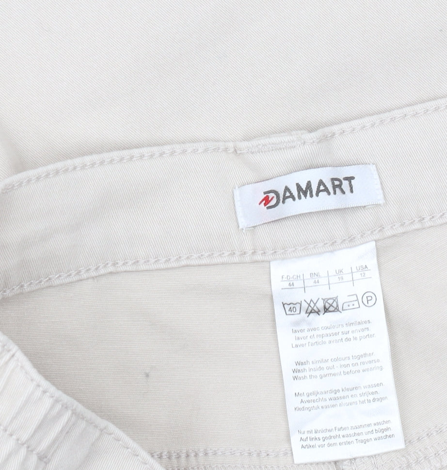 Damart Women's Beige Straight-Leg Jeans Size 12