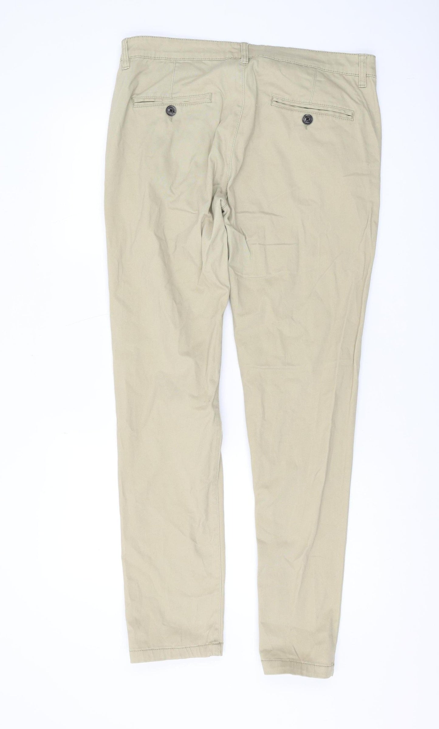 WestAce Men's Beige Chino Trouser Size 36 Regular Fit
