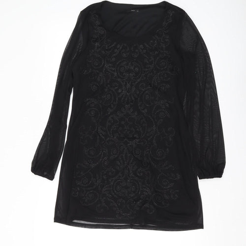 M&Co Black Women's Shift Dress, Size 12