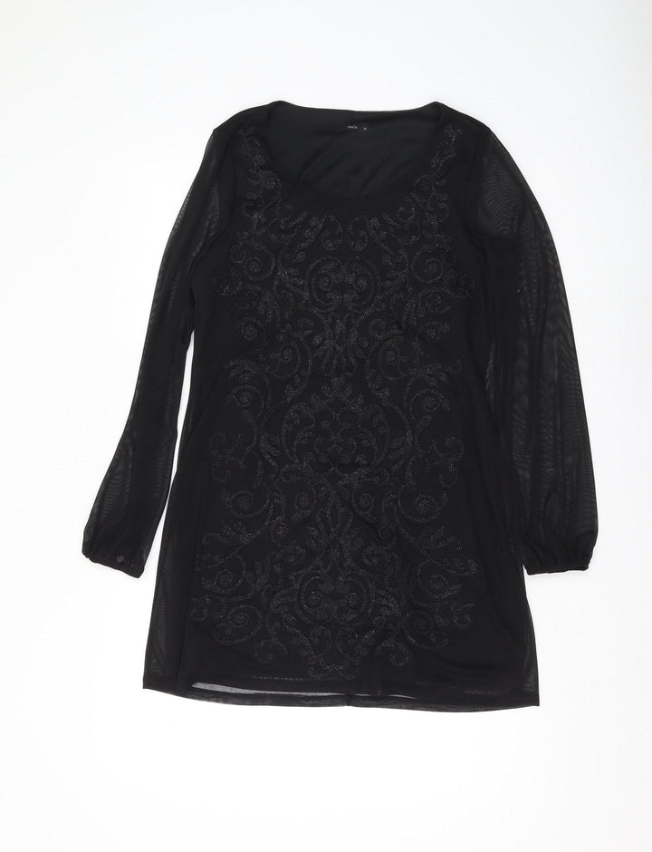 M&Co Black Women's Shift Dress, Size 12