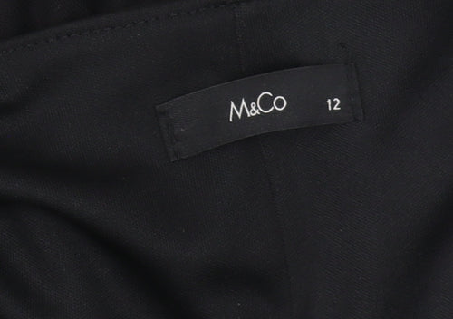 M&Co Black Women's Shift Dress, Size 12