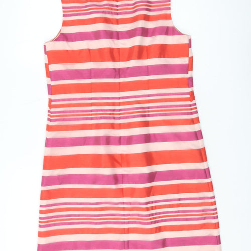 Principles Women's Pink & Orange Striped Shift Dress Size 10