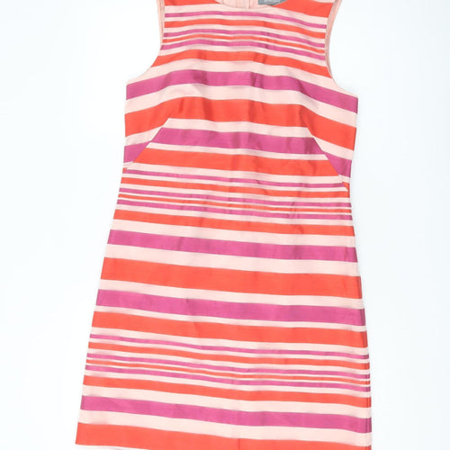 Principles Women's Pink & Orange Striped Shift Dress Size 10