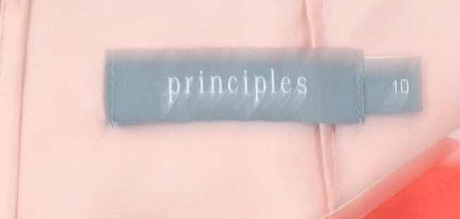 Principles Women's Pink & Orange Striped Shift Dress Size 10