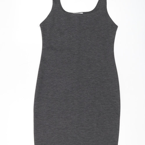 Zara Women's Grey Bodycon Dress, Size 12