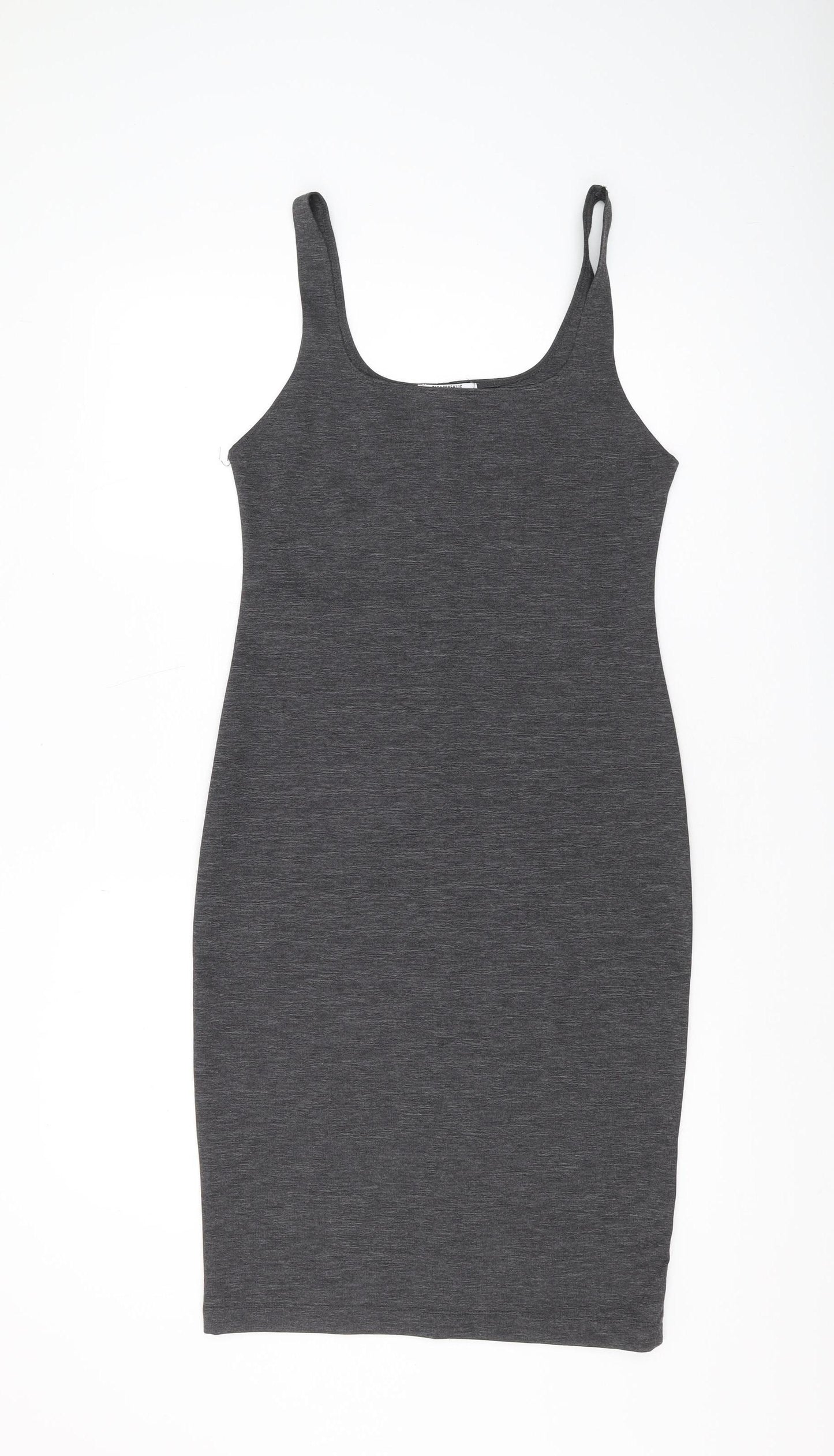 Zara Women's Grey Bodycon Dress, Size 12