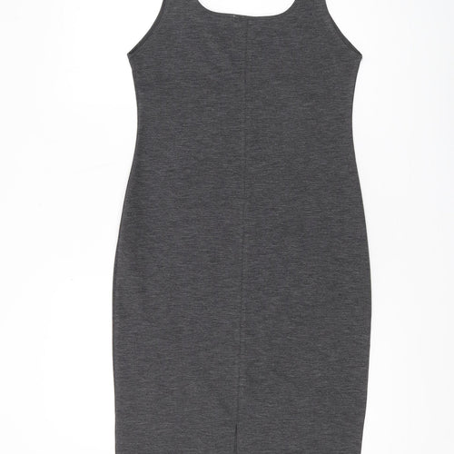 Zara Women's Grey Bodycon Dress, Size 12