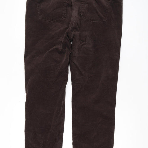 Marks and Spencer Women's Brown Corduroy Trousers Size 16