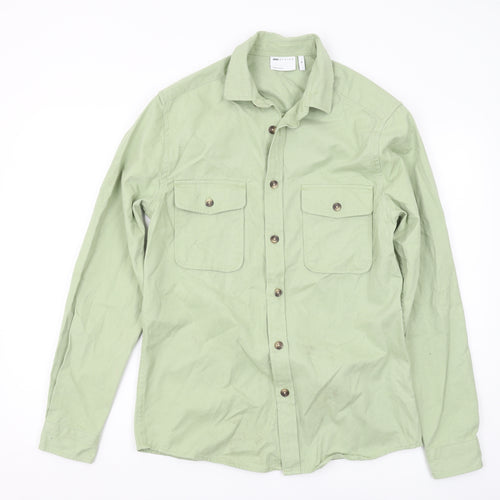 ASOS Men's Green Button-Up Shirt XS