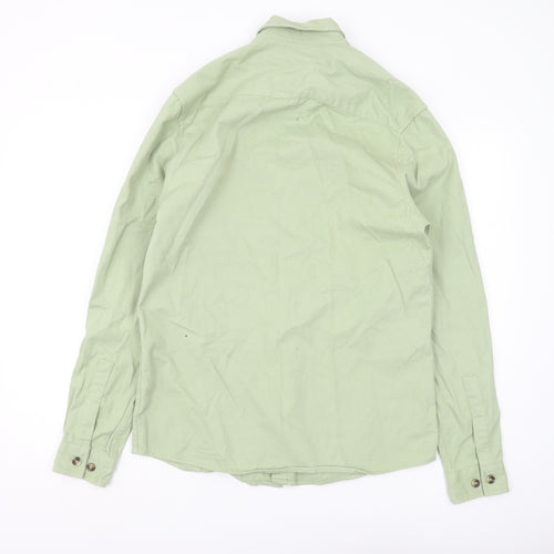 ASOS Men's Green Button-Up Shirt XS